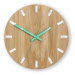 ModernClock Nástěnné hodiny Simple Oak hnědo-mátové