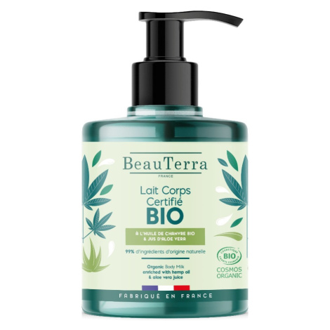 BeauTerra Tělové mléko Aloe vera a konopí BIO 500 ml