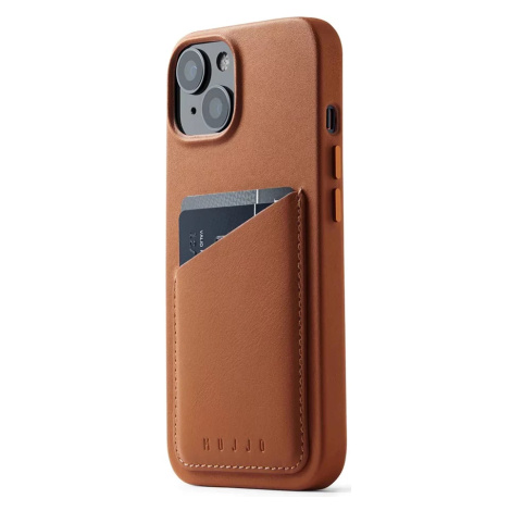 Kryt Mujjo Full Leather Wallet Case for iPhone 14 Plus- Tan