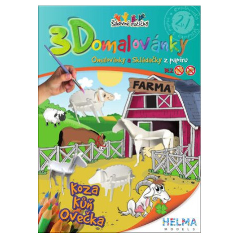 3D omalovánky Farma HELMA MODELS