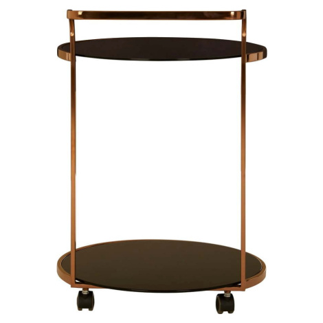 Servírovací stolek na kolečkách se skleněnou deskou ø 50 cm Ackley – Premier Housewares