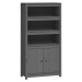 vidaXL Skříň highboard šedá 80 x 35 x 154 cm masivní borové dřevo