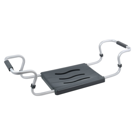 MSV sedátko do vany, nastavitelné, šedé, ocel, 50-70 cm, do 120 kg