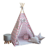 BabyTýpka teepee Cikcak red grey