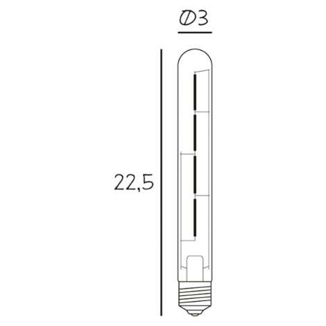 DESIGN BY US LED žárovka Long Tube 225, E27, 3,5 W, 2 200 K, stmívatelná