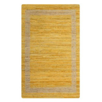 Ručně vyráběný koberec juta žlutý 160x230 cm