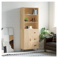 vidaXL Skříň highboard dub sonoma 69,5 x 34 x 180 cm kompozitní dřevo