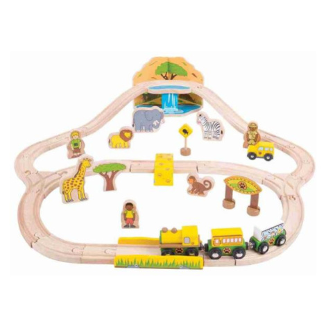 Bigjigs Rail Dřevěná vláčkodráha Safari