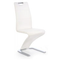 Jídelní židle IRVINE –⁠ PU kůže/kov, bílá