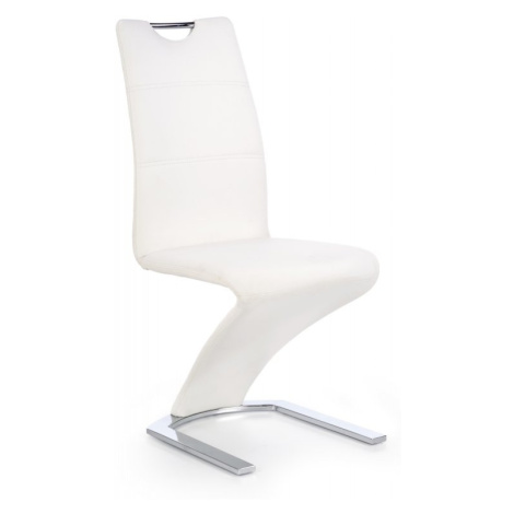 Jídelní židle IRVINE –⁠ PU kůže/kov, bílá