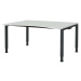 mauser Designový stůl s přestavováním výšky, šířka 1600 mm, deska ve světlé šedé barvě, podstave