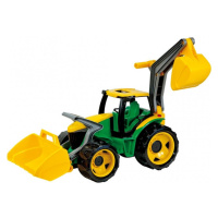 LENA 2080 Traktor se lžící a bagrem zeleno žlutý 107cm