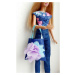 Lovedolls modrá kabelka s květinou
