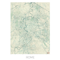 Mapa Rome, Hubert Roguski, (30 x 40 cm)