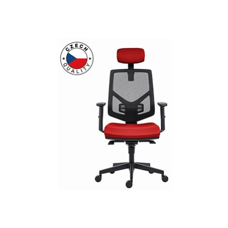 Powerton ERGO TINA Kancelářské ergonomické křeslo, Červené