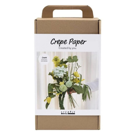 Kreativní sada velká květiny z krepového papíru