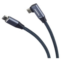 PremiumCord kabel USB-C, USB 3.2 gen. 2, 3A, 60W, 20Gbit/s, zalomený, opletený, 0.5m - ku31cu05