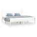 Rám postele bílý masivní dřevo 200 × 200 cm, 3105271