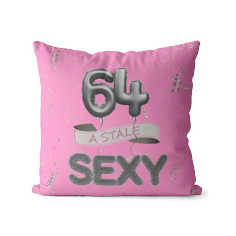 Impar polštář růžový Stále sexy věk 64