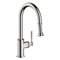 Dřezová baterie Hansgrohe Axor Montreux s vytahovací sprškou vzhled nerezu 16581800