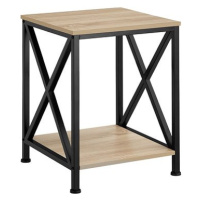 Tectake Odkládací stolek Carlton 40,5×40,5×52,5cm, Industrial světlé dřevo, dub Sonoma
