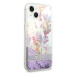 Guess GUHCP14MLFLSU hard silikonové pouzdro iPhone 14 PLUS 6.7" purple Flower Liquid Glitter