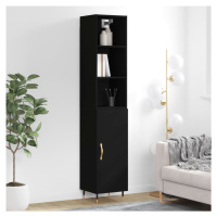 vidaXL Skříň highboard černá 34,5 x 34 x 180 cm kompozitní dřevo