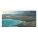 Obraz na plátně Jo Grundy - Coastal Hills, (100 x 50 cm)