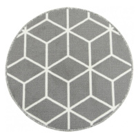 Protiskluzový koberec Cubes 19 světle šedý