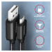 AXAGON kabel USB-A - micro USB2.0 HQ, 2.4A, opletený, 1m, černá - BUMM-AM10AB