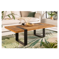 Estila Industriální masivní konferenční stolek do obývacího pokoje Steele Craft z mangového dřev