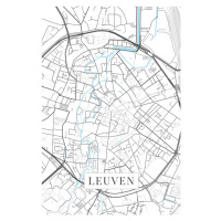 Mapa Leuven white, (26.7 x 40 cm)