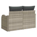 vidaXL Zahradní sofa Světle šedá 121 x 62 x 69 cm polyratan