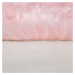 Flair Rugs koberce Kusový koberec Faux Fur Sheepskin Pink kruh Rozměry koberců: 120x120 (průměr)