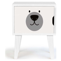 Dětský dřevěný noční stolek Little Nice Things Polar Bear