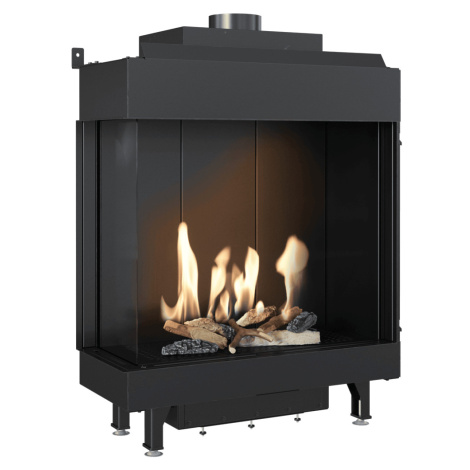 KRATKI Krbová plynová vložka LEO 76/62/G31/30MBAR na propan, levé prosklení