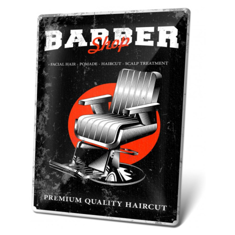 Plechová cedulka "Barber" Plechová cedulka - "Barber", 400 x 300 mm, Kód: 26391