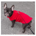 Vsepropejska Fleece mikina pro psa s poutkem Barva: Červená, Délka zad (cm): 31, Obvod hrudníku: