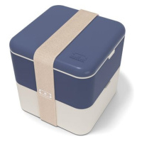 MonBento Svačinový bento box Square Natural Blue