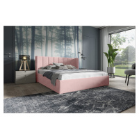 Eka Čalouněná postel EVEREST - Kronos 140x200 cm Barva látky: Světlá růžová (52), Úložný prostor