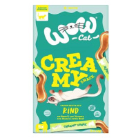 WOW Cat lízací pyré Creamy s hovězím 5 × 15 g