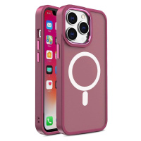 Magnetické pouzdro s MagSafe Color Matte Case pro iPhone 14 Plus - vínové