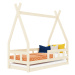 Benlemi Nelakovaná dětská teepee postel FENCE 4v1 90x200 cm ze dřeva s jednou zábranou a přistýl