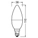 LED žárovka E14 OSRAM CL B FR 7W (60W) teplá bílá (2700K), svíčka