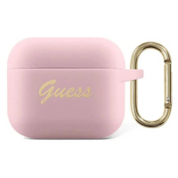 Guess GUA3SSSI AirPods 3 cover pink Silicone Vintage Script (GUA3SSSI)