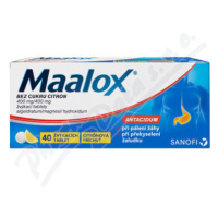 Maalox bez cukru citron 400mg/400mg tbl.mnd.40