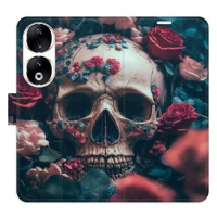 iSaprio Flip pouzdro Skull in Roses 02 pro Honor 90 5G