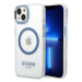 Kryt Guess iPhone 14 Plus 6,7" blue hard case Metal Outline Magsafe (GUHMP14MHTRMB)