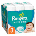 PAMPERS Active Baby pleny 3 (180 ks), 6-10 kg