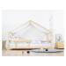 Benlemi Lehká šifónová stříška na domečkové postele s předním štítem Zvolte barvu: Růžová